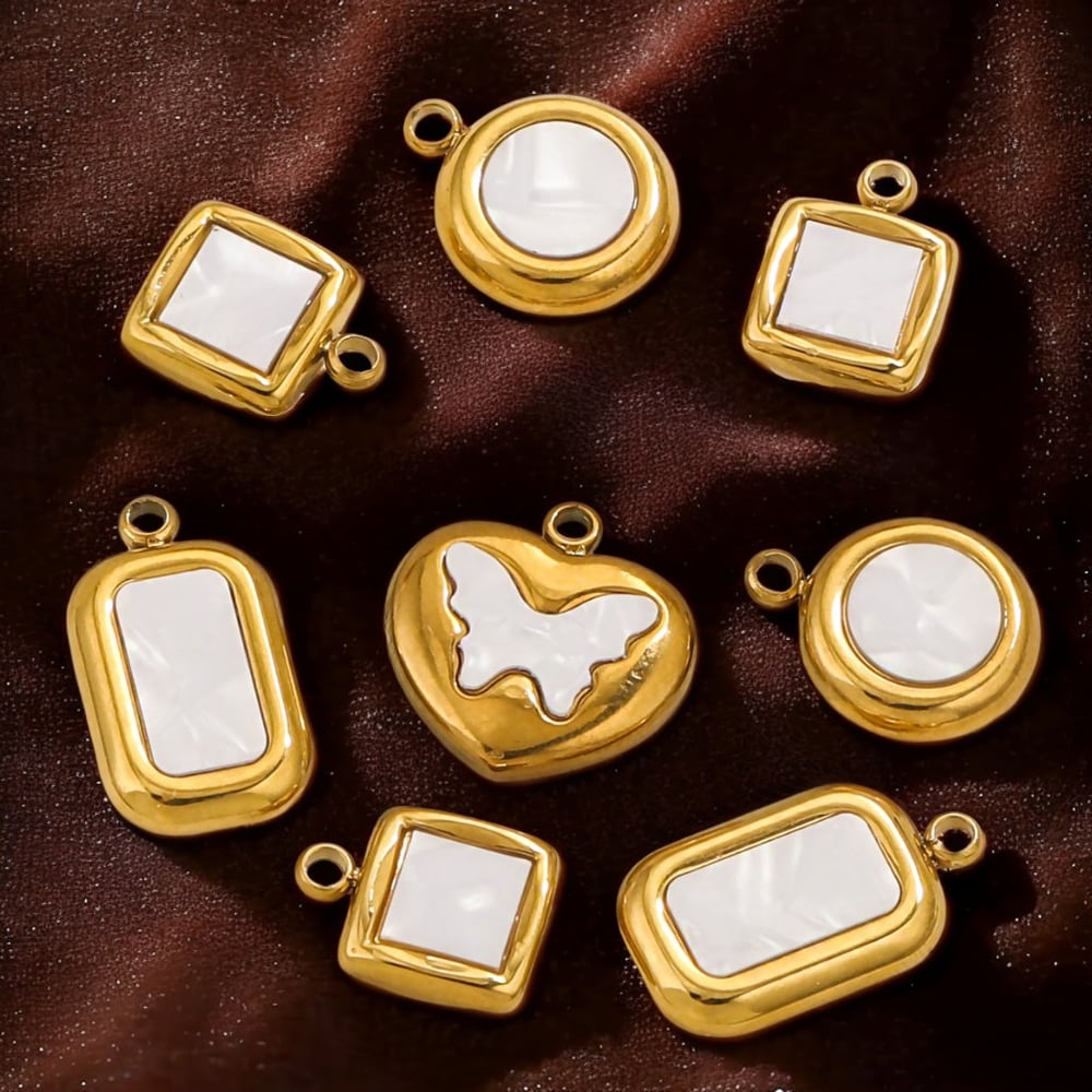 1 pair simple series retro heart  gold plated women pendants h5Picture4