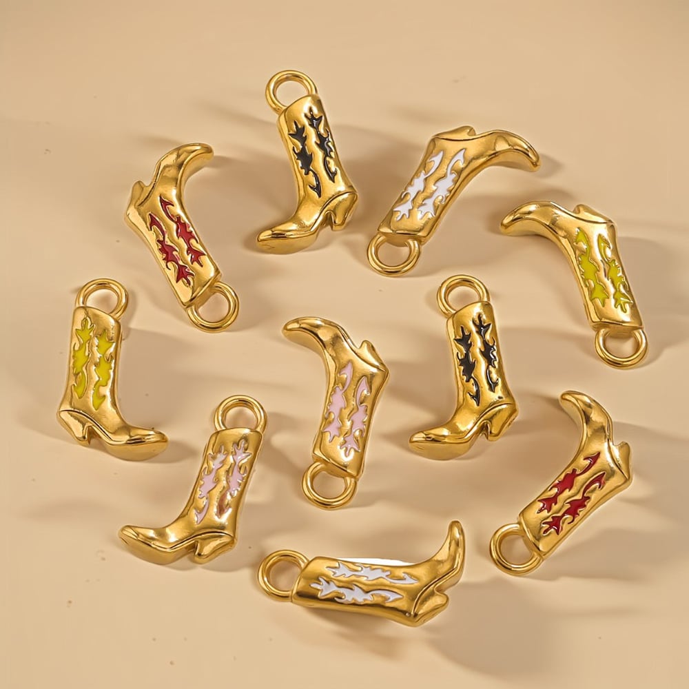 1 pair simple series retro geometric stainless steel  gold plated women pendants h5Picture5