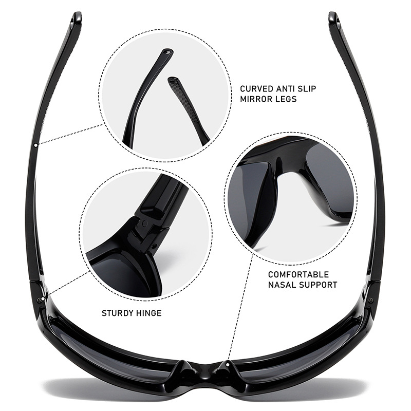 1 Pair Sport Series Daily Geometric Gradient Color Light Resin Unisex Sunglasses Picture9