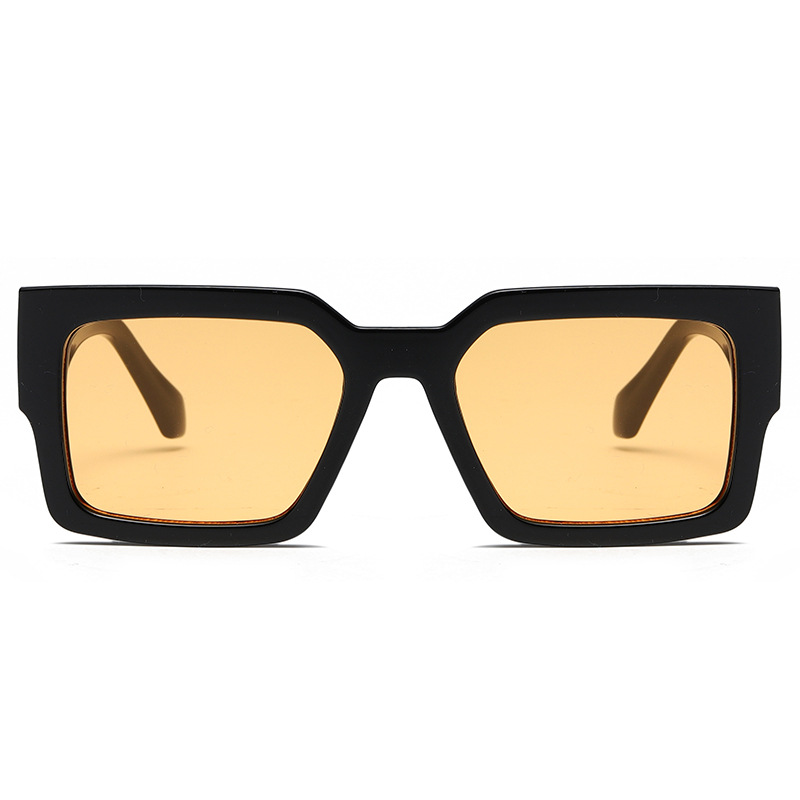 1 Pair Simple Series Daily Geometric Hawksbill Color Resin Rectangular Women's Sunglasses Picture2