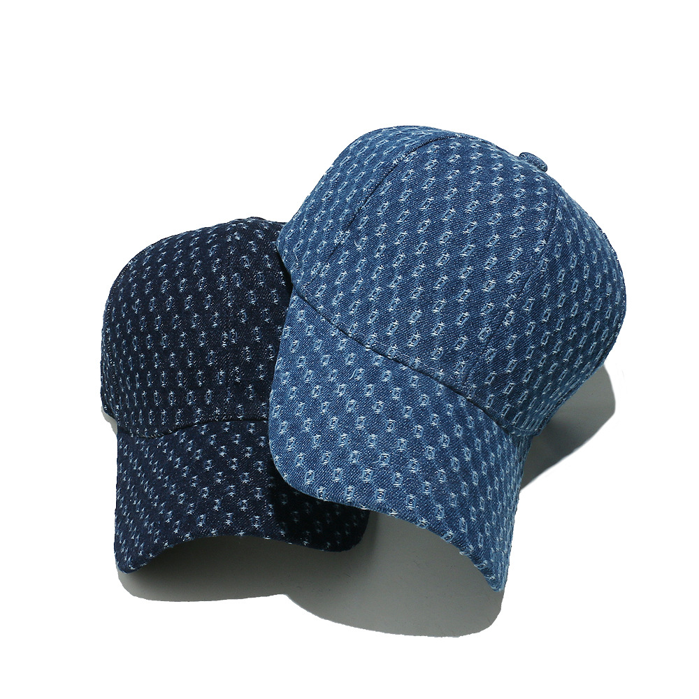 1 Piece Retro Geometric Denim Baseball Cap Picture3
