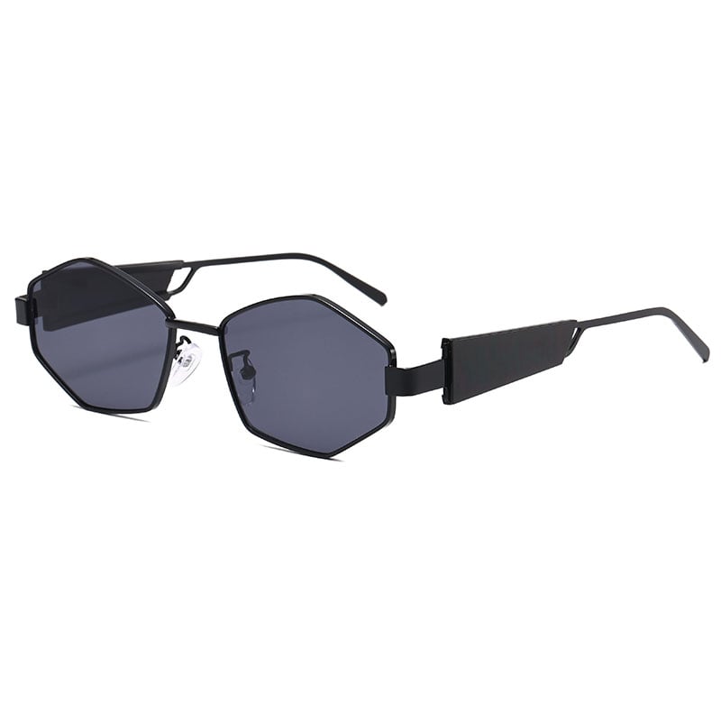 1 Pair of Wide Rimmed Fashionable Metal Frame Sunglasses Picture2