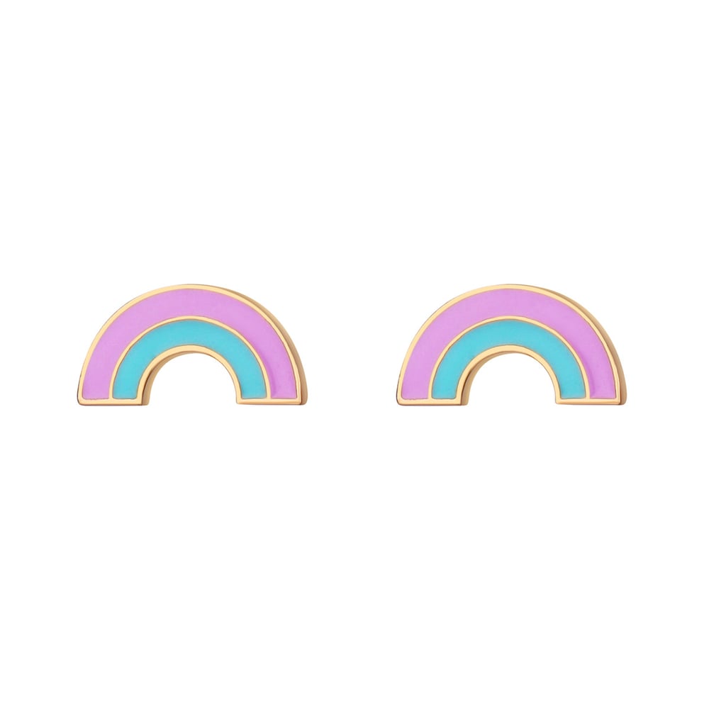 1 Pair Romantic Series Color of Macaron Rainbow Shape Drop Oil Alloy Women's Drop Earrings h5Picture6