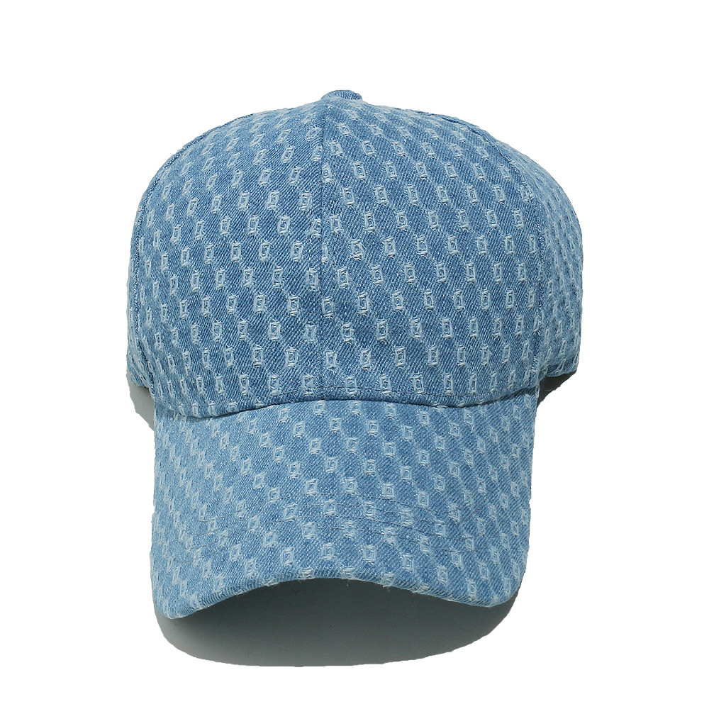 1 Piece Retro Geometric Denim Baseball Cap Picture4
