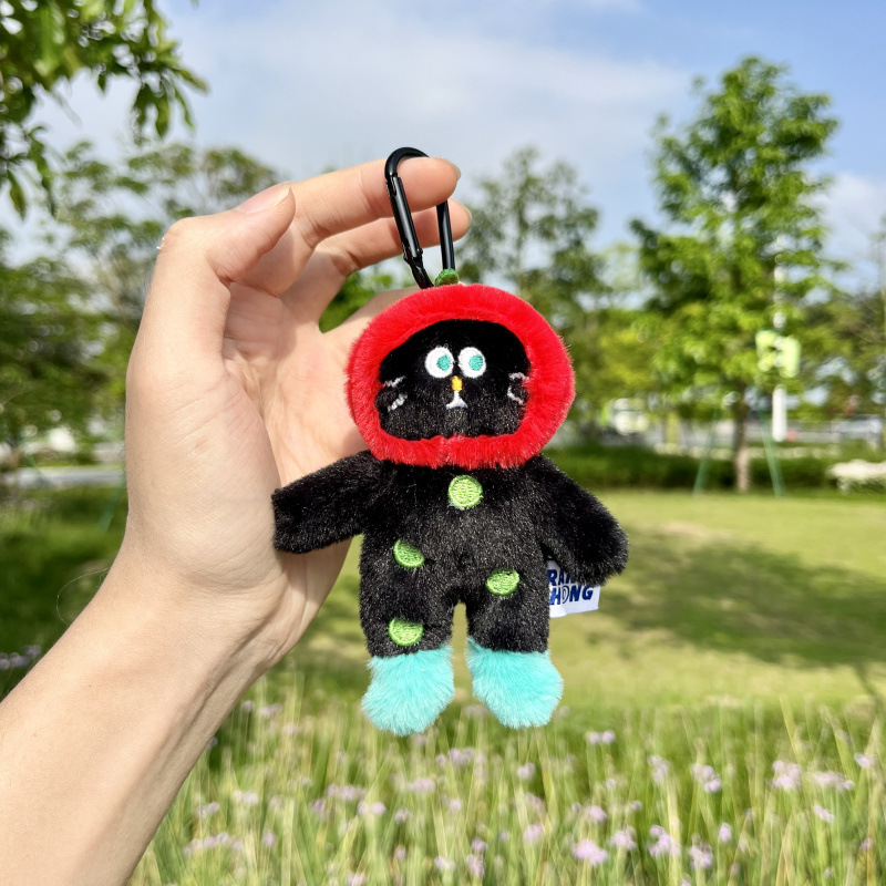 1 Piece Romantic Series Funny Cat Polychrome Furry Rayon Women's Bag Charms h5Picture3