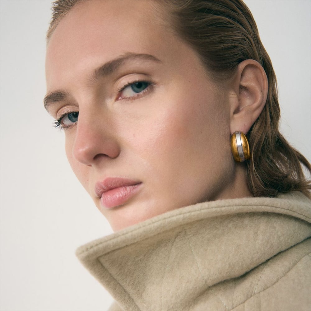 1 pair stylish series  droplet stainless steel gold & silver color women's stud earrings h5Picture5