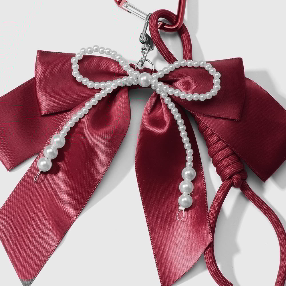 1 Piece Sweet Beaded Bow Bag Charms Picture5