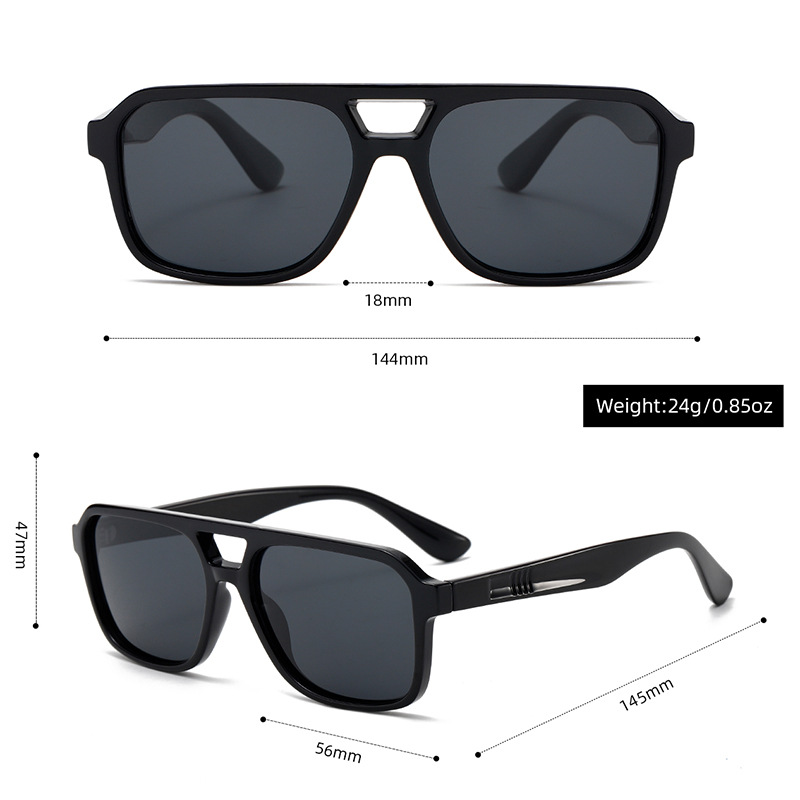 1 Pair of Stylish and Casual Square-frame Women's Sunglasses Picture4