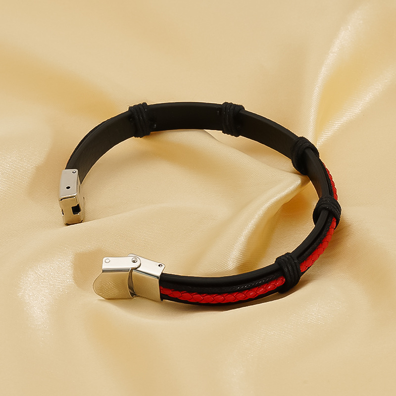 1 Pair Braided Leather Bracelet Men's And Women's Fashion  Bracelet Picture5