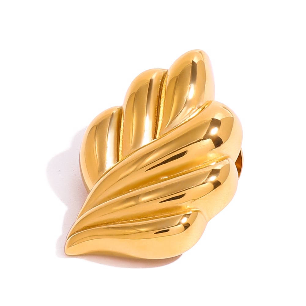 1 pair simple series simple geometric stainless steel  gold plated women brooches h5Picture5