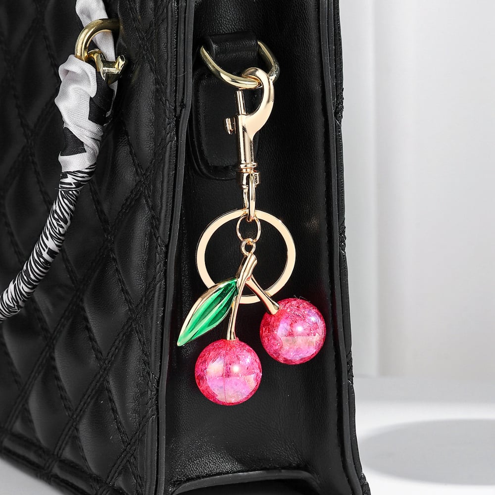 1 pieza de dijes para bolso de mujer de resina color dorado con diseño de planta dulce de serie simple h5Imagen4