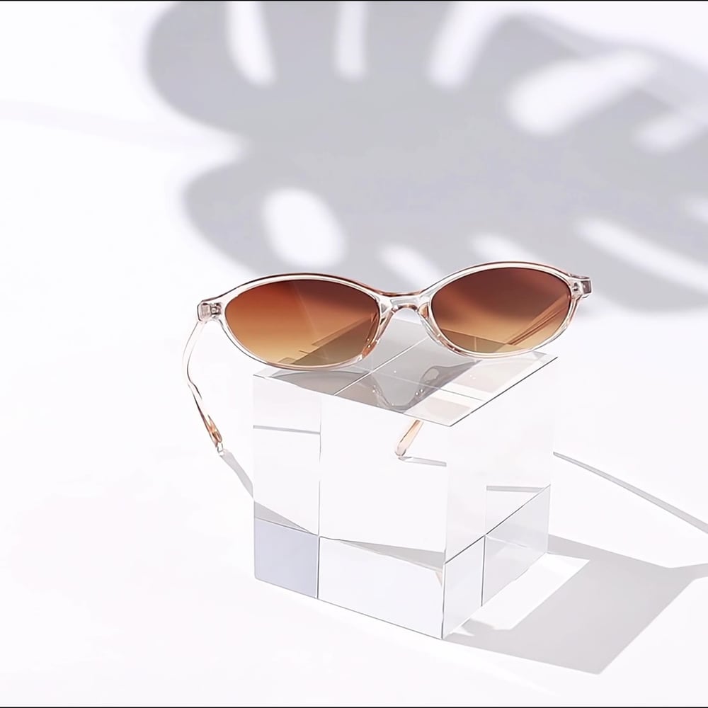 1 Pair of Stylish Oval Cat - eye Versatile Women's Sunglasses Picture9