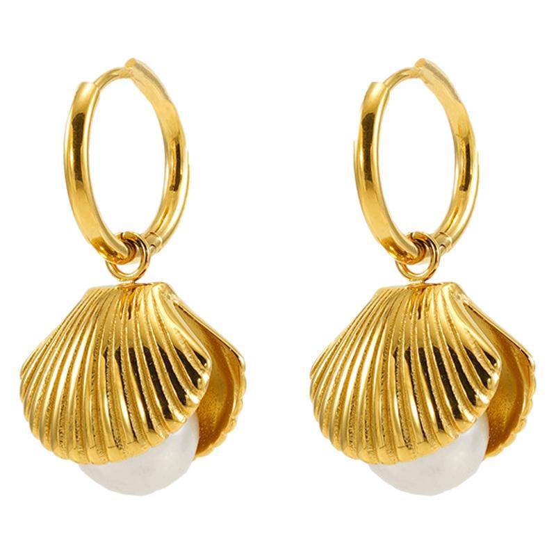 1 Pair Simple Temperament Pearl  Women's Pendant Earrings h5Picture6