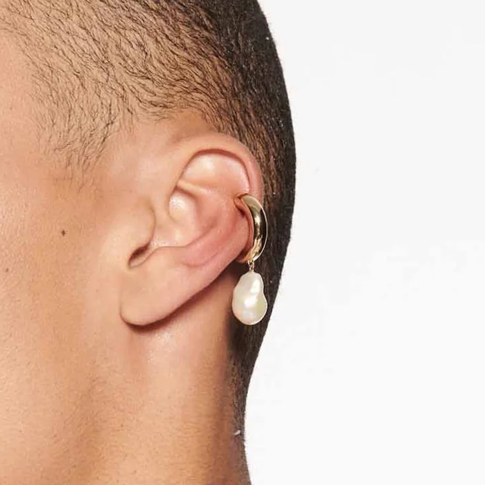1 Pair Classic Series Elegant Irregular Round Stainless Steel Gold Color Women's Clip-on Earrings Picture9