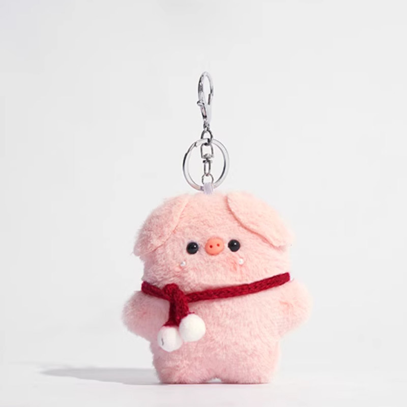 1 Piece Romantic Series Cute Pink Piggy With Glasses Rayon Women's Bag Charms h5Picture4