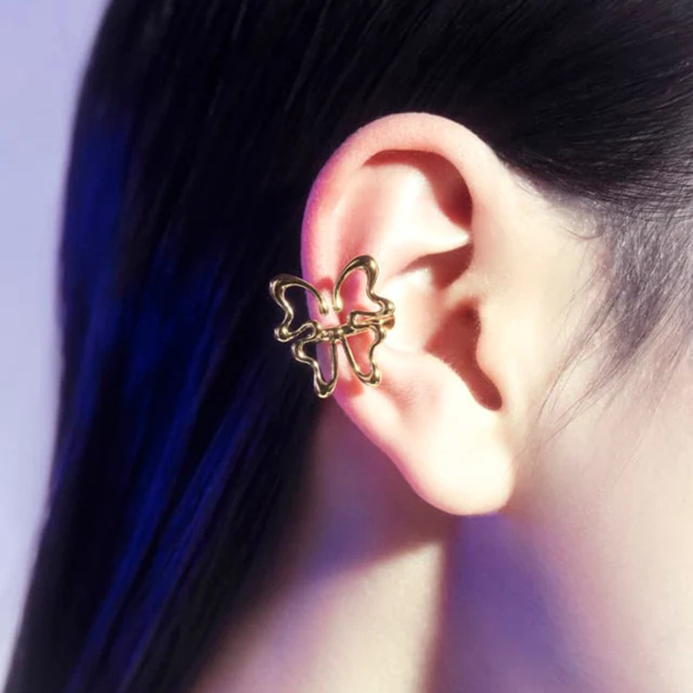 1 pair simple series elegant animal stainless steel  gold plated women clip-on earrings Picture4