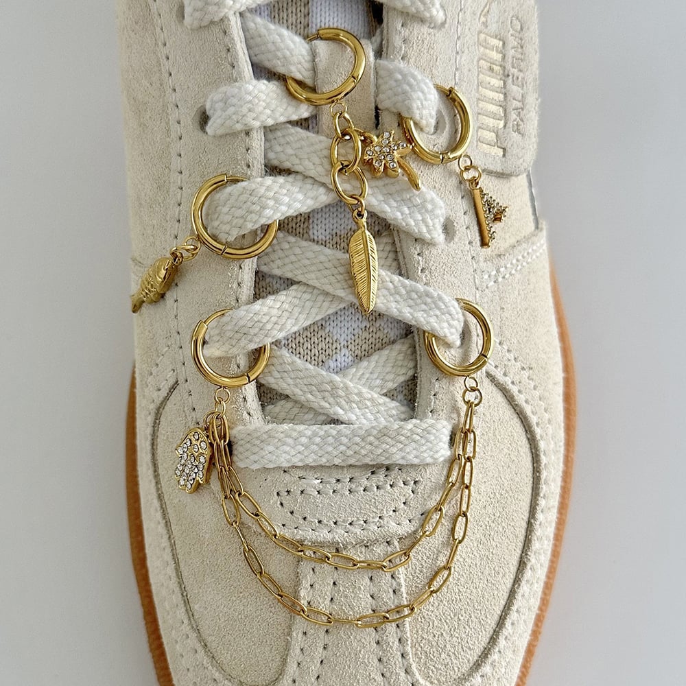 1 paio di pendenti da donna con strass in acciaio inossidabile placcato oro , serie semplice, classici e geometrici h5Immagine4