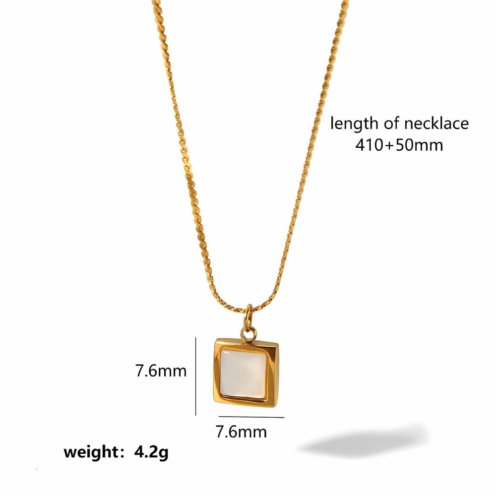 1 piece classic series retro geometric  gold plated pendant necklaces Picture6