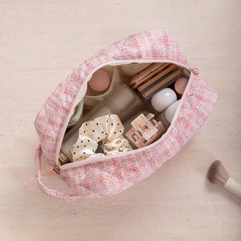 1 Piece Simple Sweet Style Patchwork Polyester Women Makeup Bag Picture5