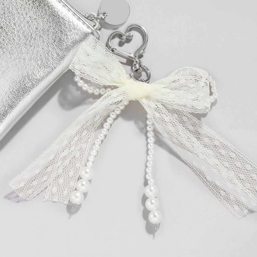 1 Piece Romantic Series Sweet Bow Knot Iron Artificial Pearl Women's Bag Charms Picture5