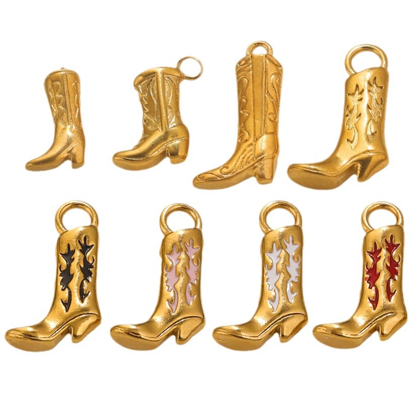 1 pair simple series retro geometric stainless steel  gold plated women pendants h5Picture6