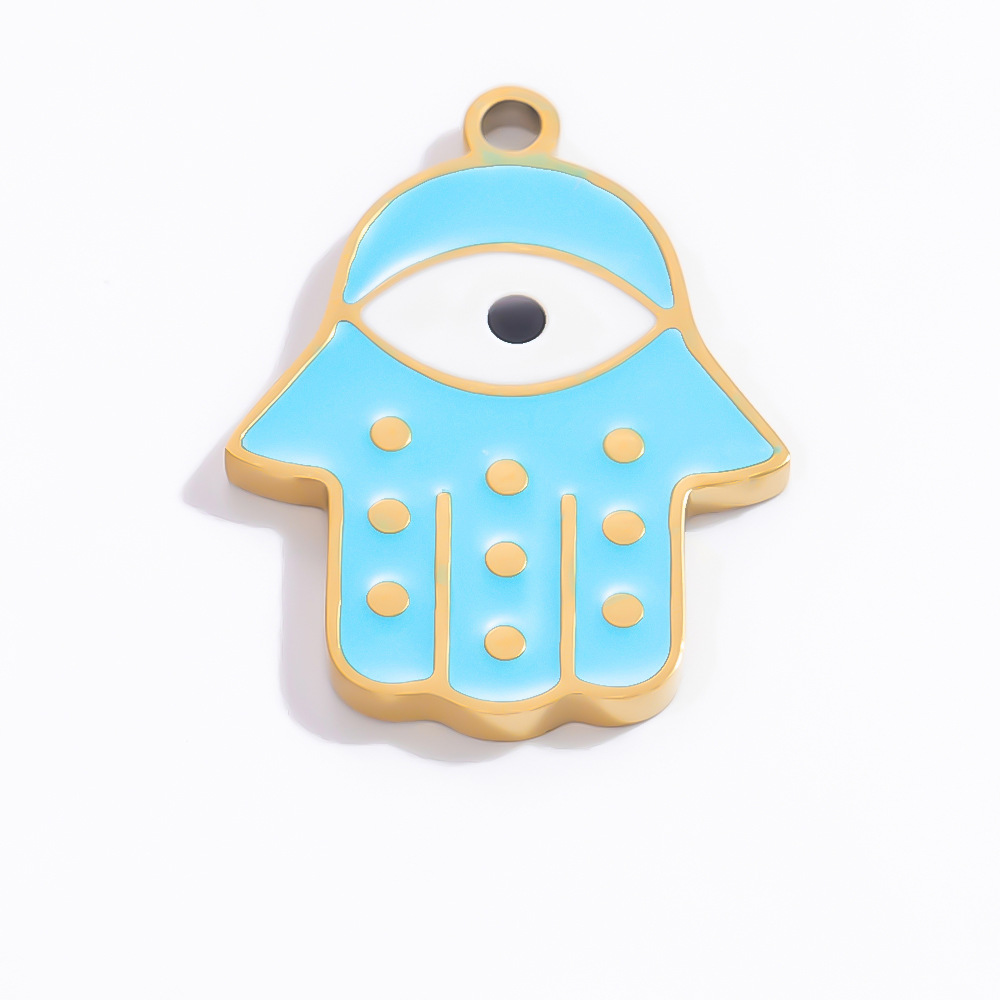 1 Piece Luxurious Series Delicate Eye Pattern Personalized Stainless Steel Gold Color Women's Pendants h5Picture7