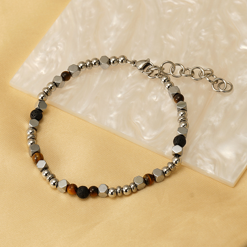 1 Stück Simple Series Klassische Edelstahl-Kettenarmbänder für Damen h5Bild3