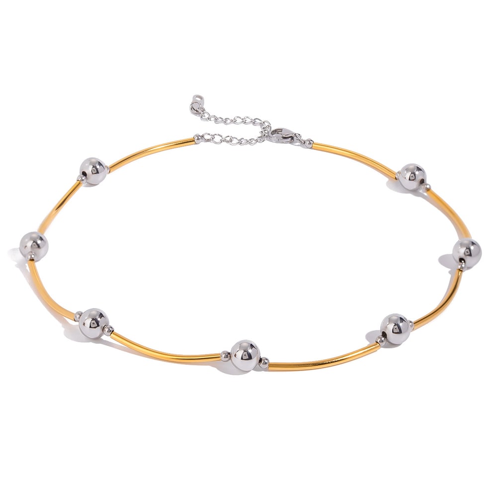 1 piece simple series casual geometric stainless steel  gold plated women chain necklaces h5Picture6