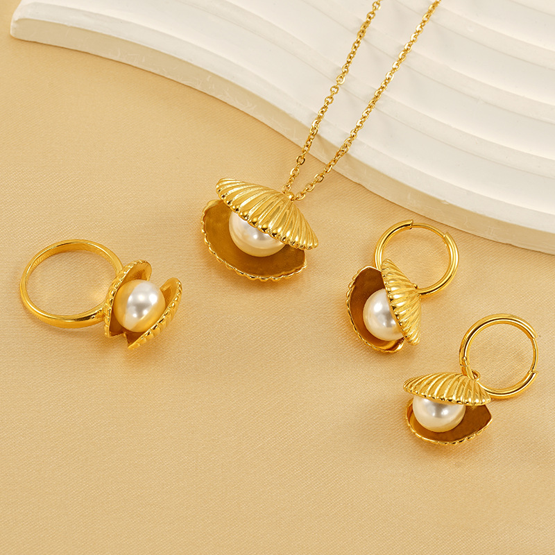 1 Pair Simple Temperament Pearl  Women's Pendant Earrings h5Picture4