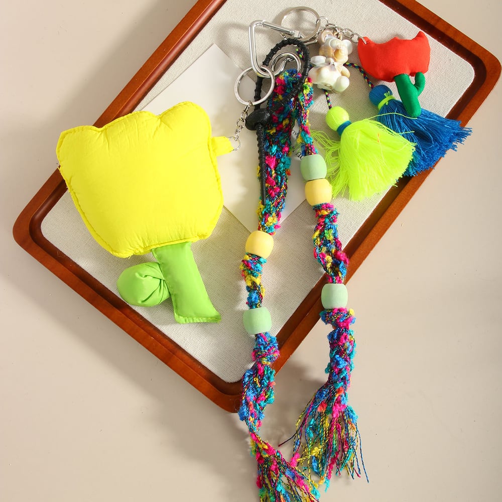 1 pezzo di ciondolo per borsa da donna in rayon con pianta classica della serie romantica Immagine2