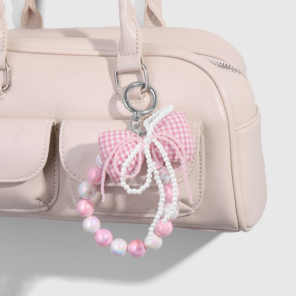 Sweet Beaded Bow Knot Bag Charms Picture8