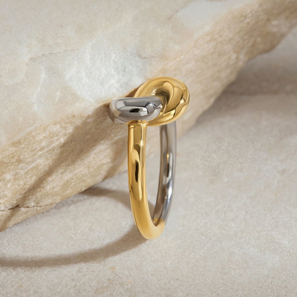 Simple Stainless Steel Mixed Color Minimalist Rings h5Picture7