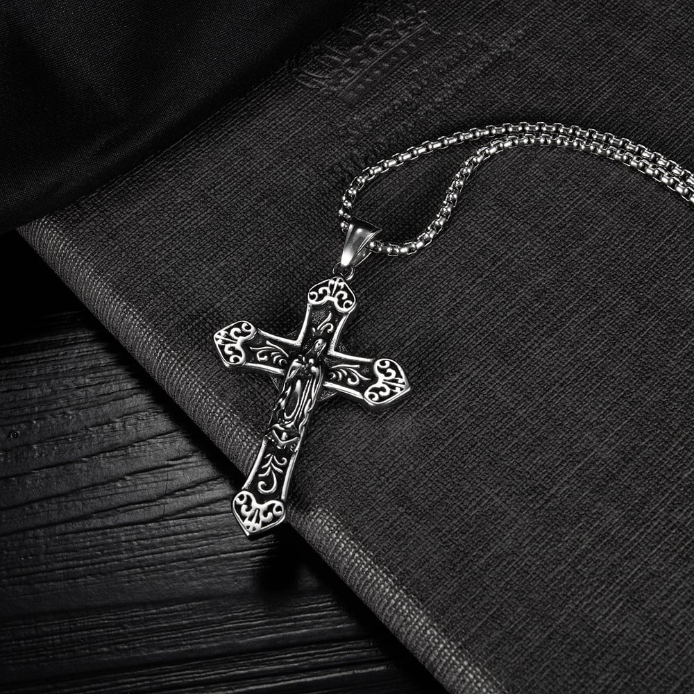 1 Piece Premium Cross Stainless Steel Men's Necklaces h5Picture3