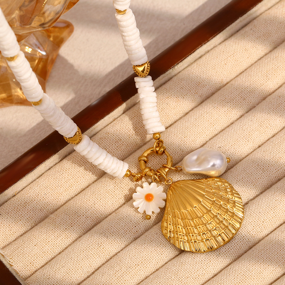 Shell Stainless Steel Gold Color Charm Bracelets Picture4