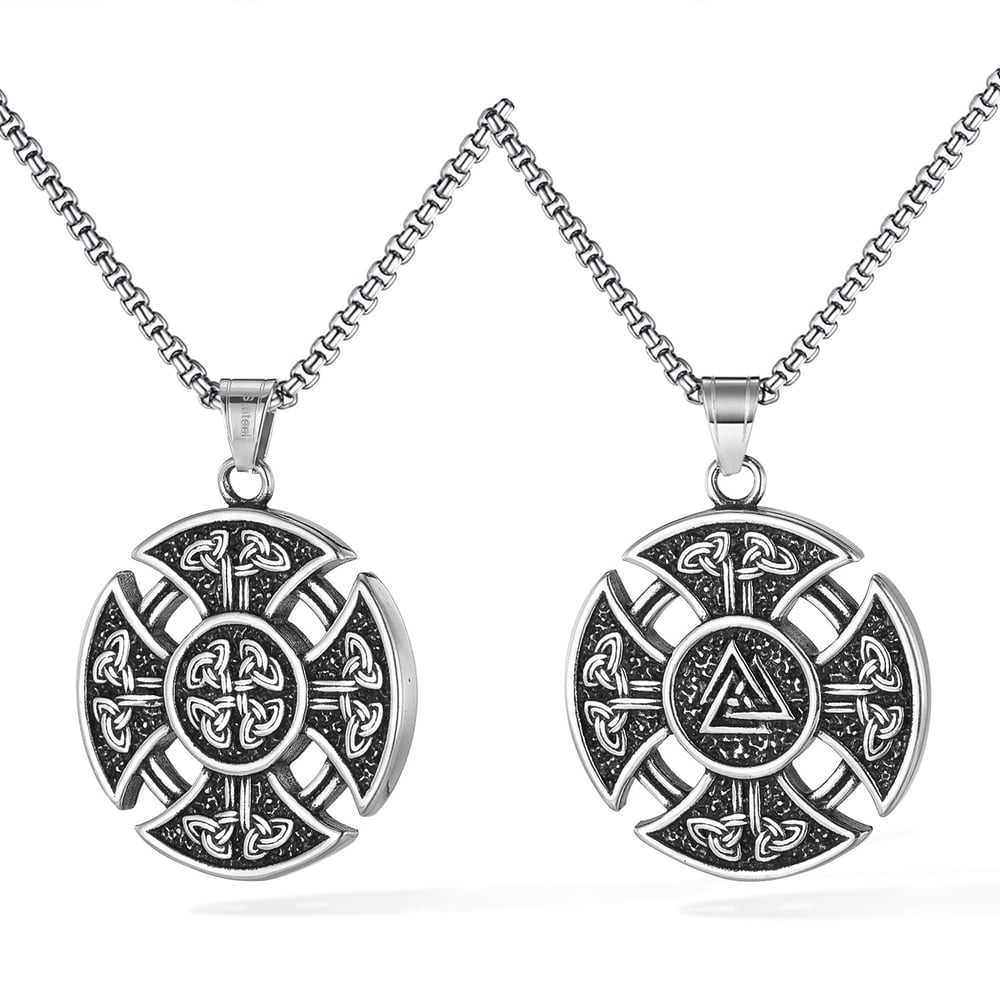 Şık Kelt Düğümü Paslanmaz Çelik Erkek Kolyeleri