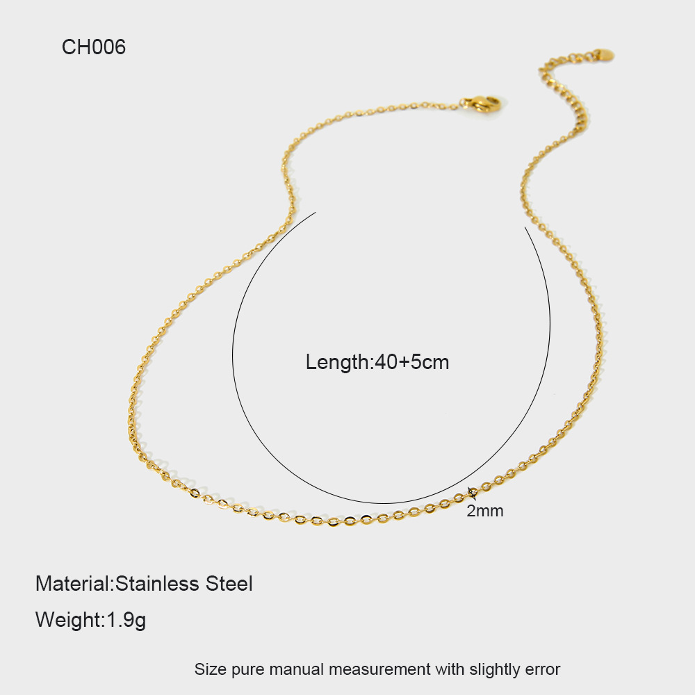 Basic Versatile DIY Gold Colored Stainless Steel Chain