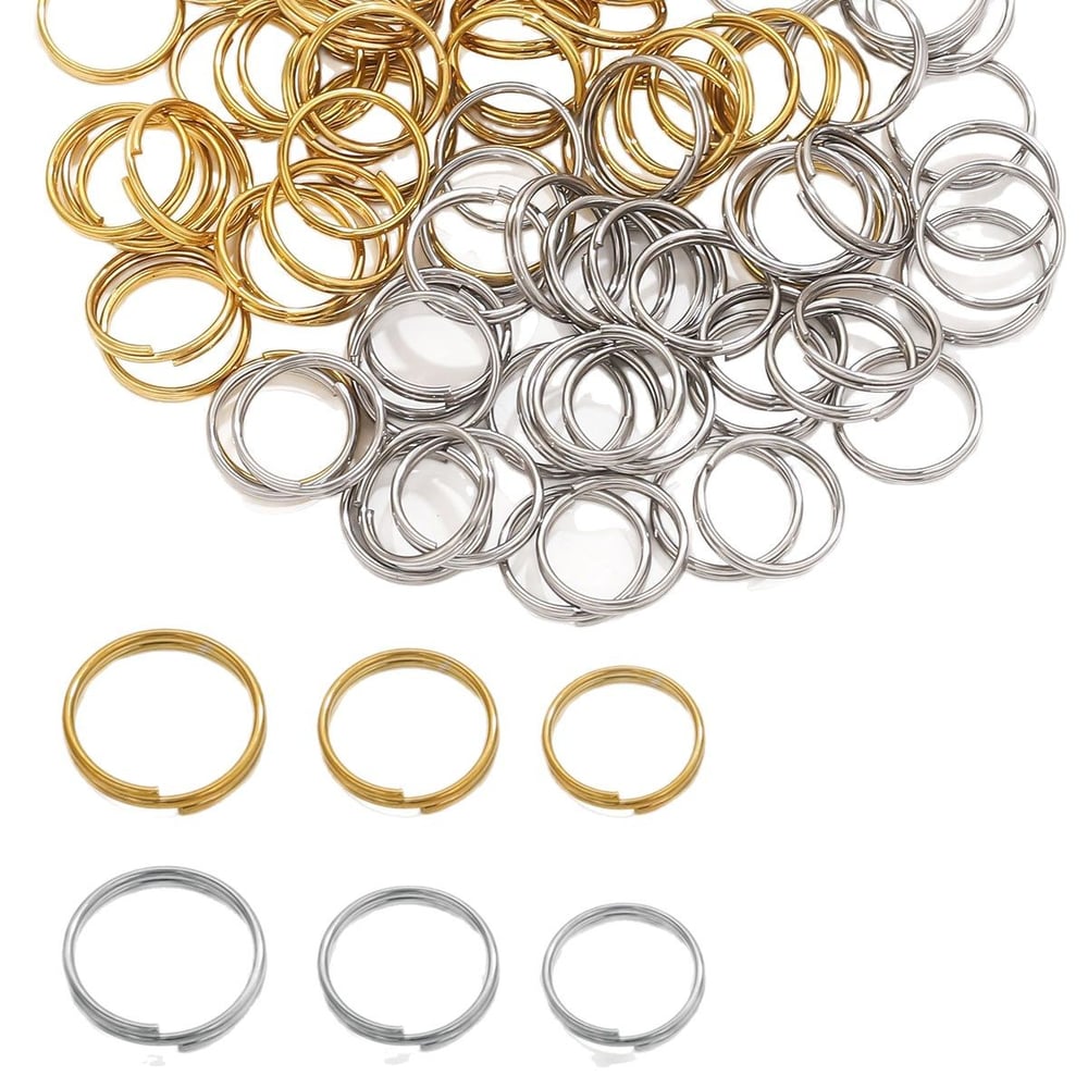 Porte-clés double classique en acier inoxydable pour femme, 1 pièce h5Image6