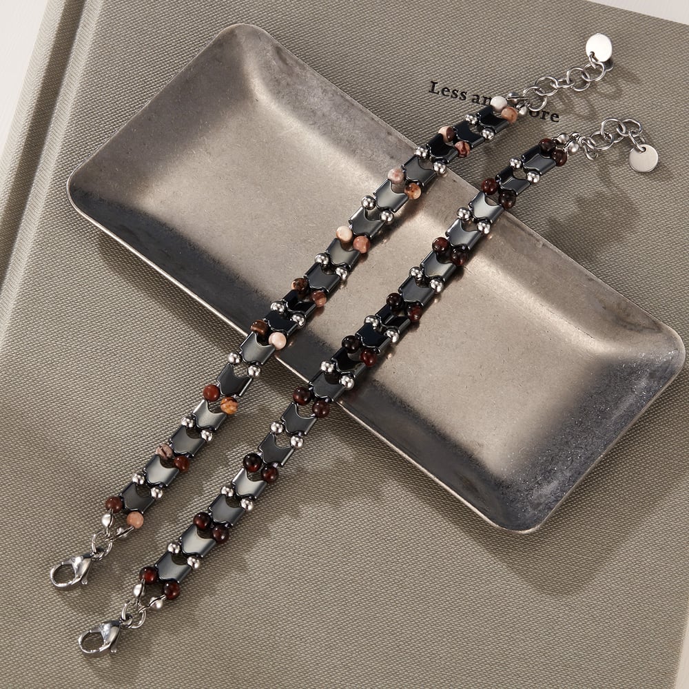 Utilitarian Serisi Retro Boncuklar Paslanmaz Çelik Erkek Boncuklu Bileklikler Resim3