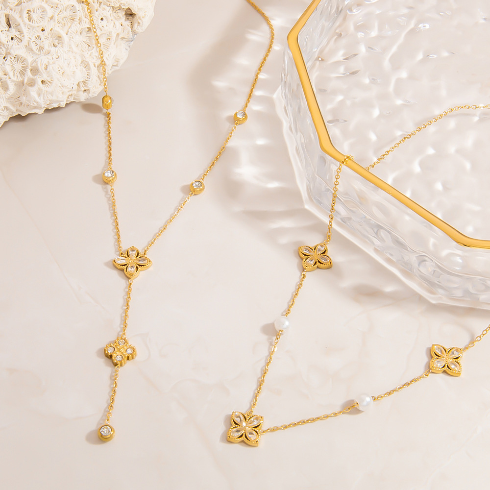 Simple Series Gold Color Stainless Steel Necklaces for Women h5Picture4