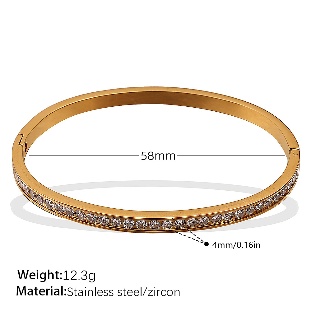 Classic Stainless Steel Gold Color Bangles