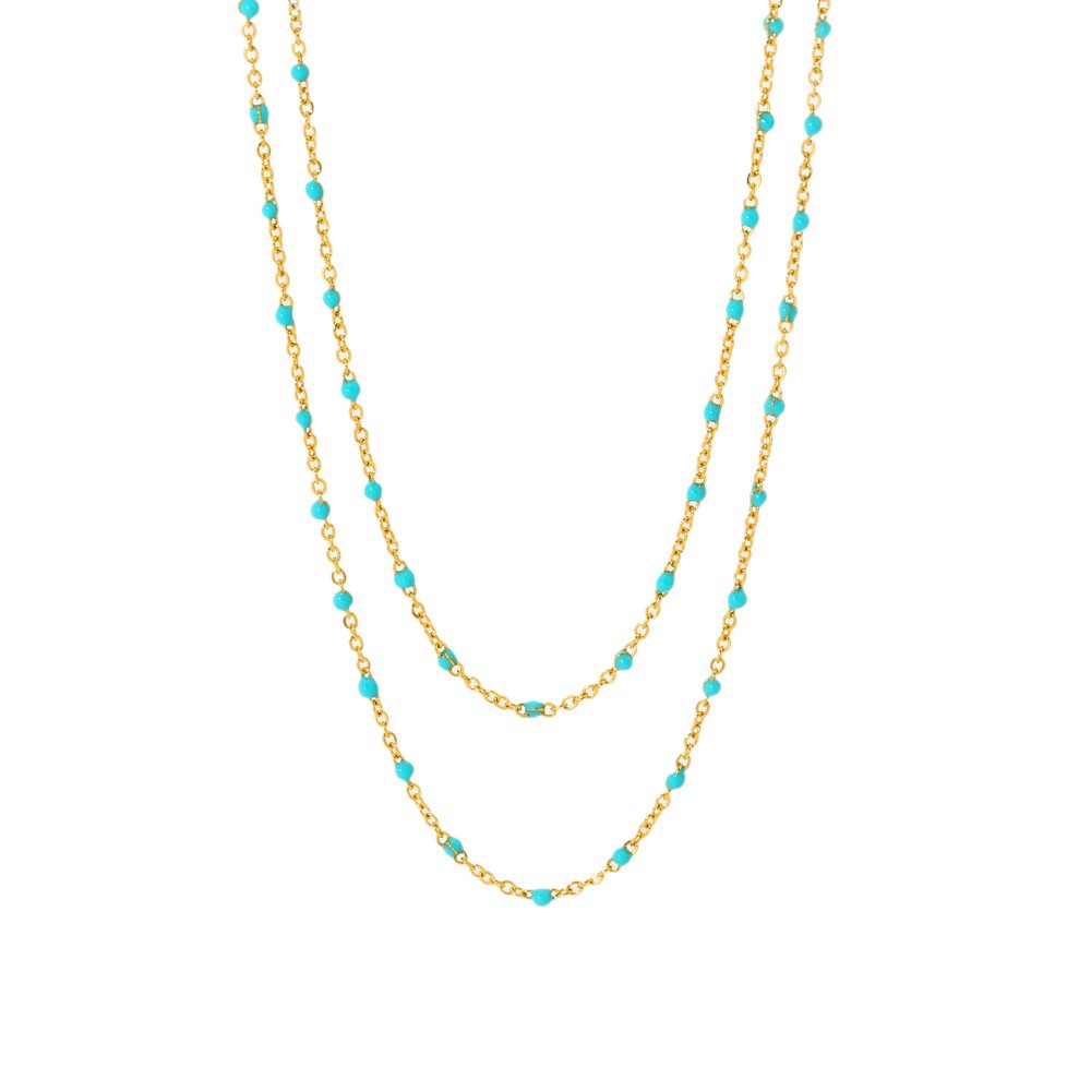 Light Luxury and Sweet Multi - colored DIY Stainless Steel Bead Cha h5Picture5