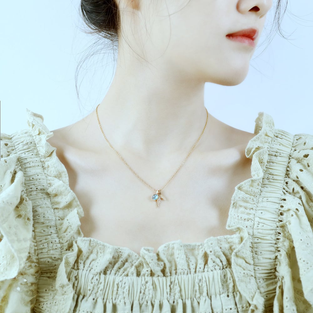 1 Piece Vacation Fishtail Designable Tassel Stainless Steel Gold Color Women's Pendant Necklaces h5Picture5