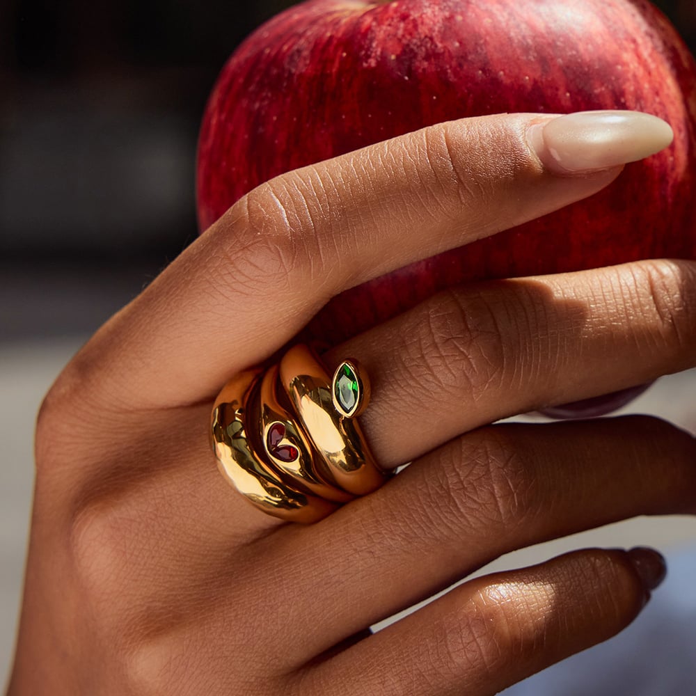 style heart stainless steel gold color minimalist rings h5Picture2