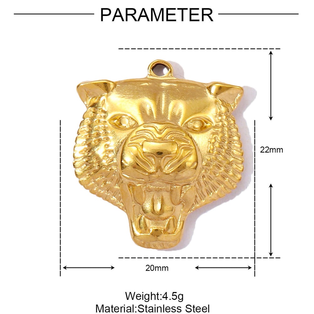 1 Piece Animals Series Classic Stainless Steel Gold Color Women's Pendants h5Picture2