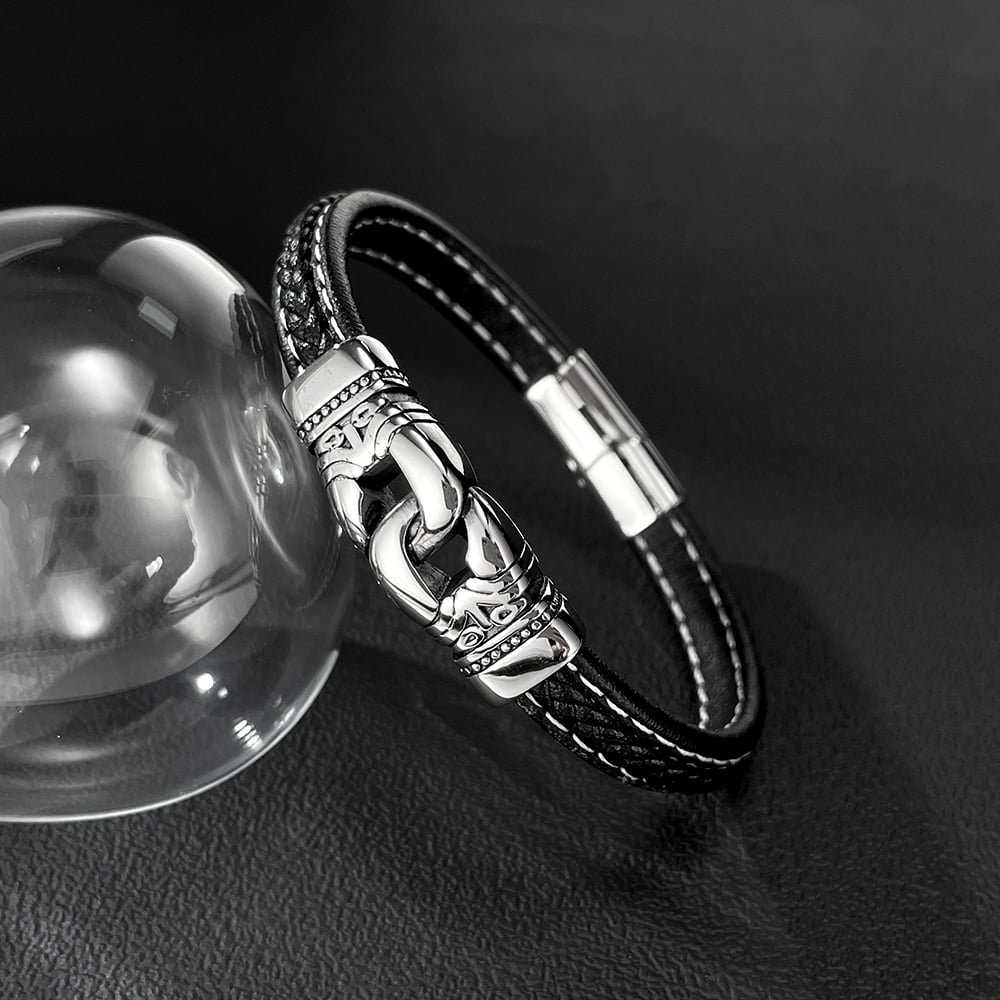 1 Piece Industrial Geometric Stainless Steel Men's Bracelets h5Picture6