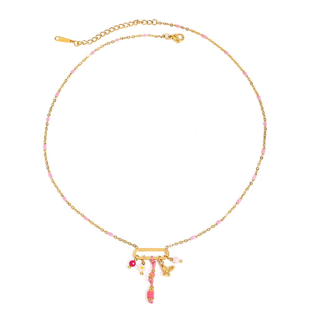 Mini Butterfly Stainless Steel Gold Color Pendant Necklaces