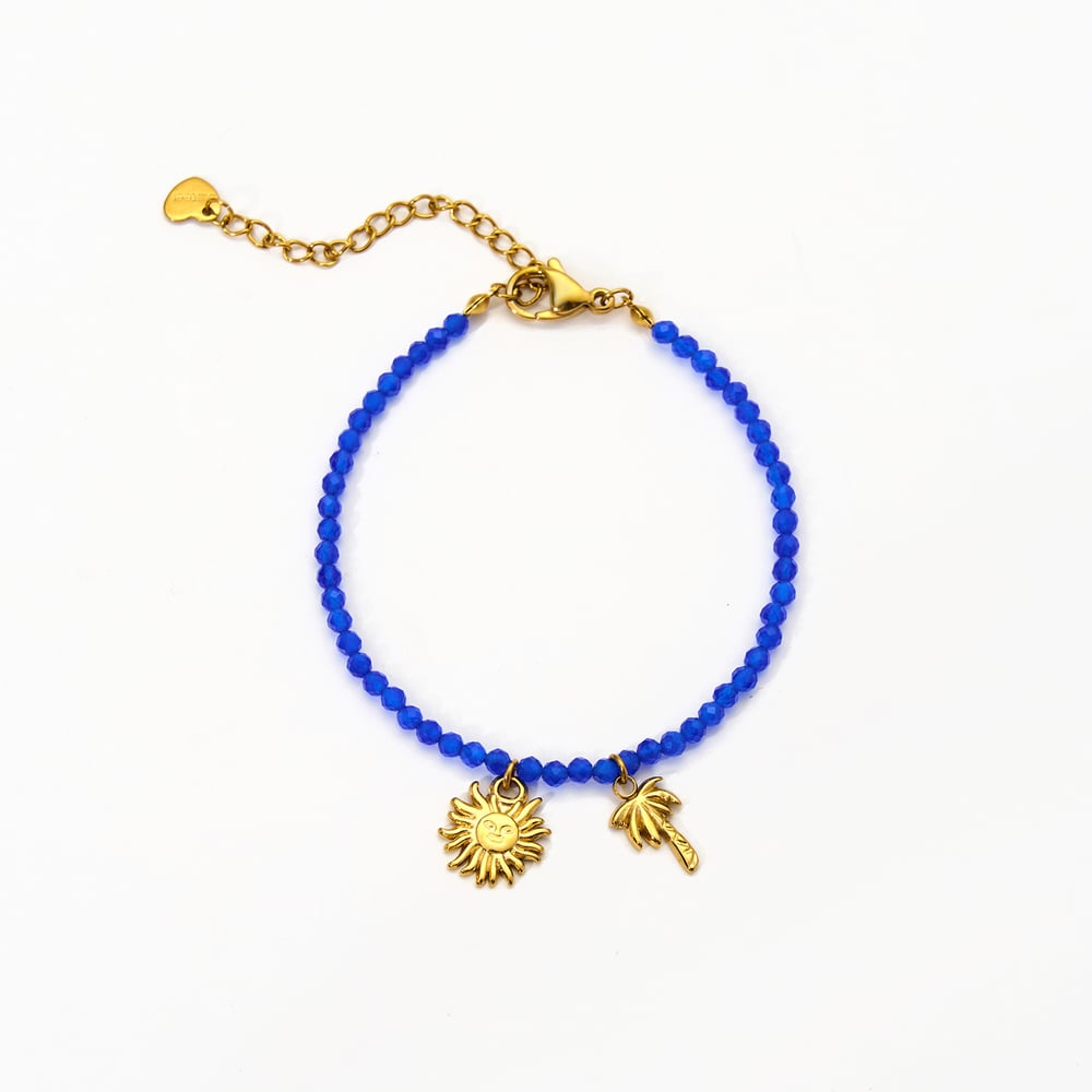 Vivid Fruits Stainless Steel Gold Color Women's Charm Bracelets 