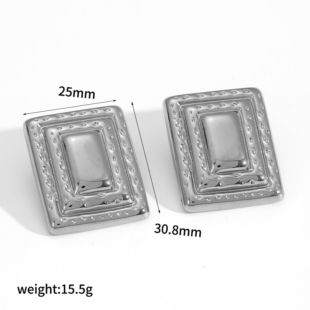  style stainless steel gold color stud earrings 