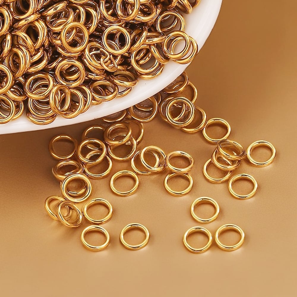 1 Piece DIY Classic Solid Color Annulus Stainless Steel Women's Pendants h5Picture4