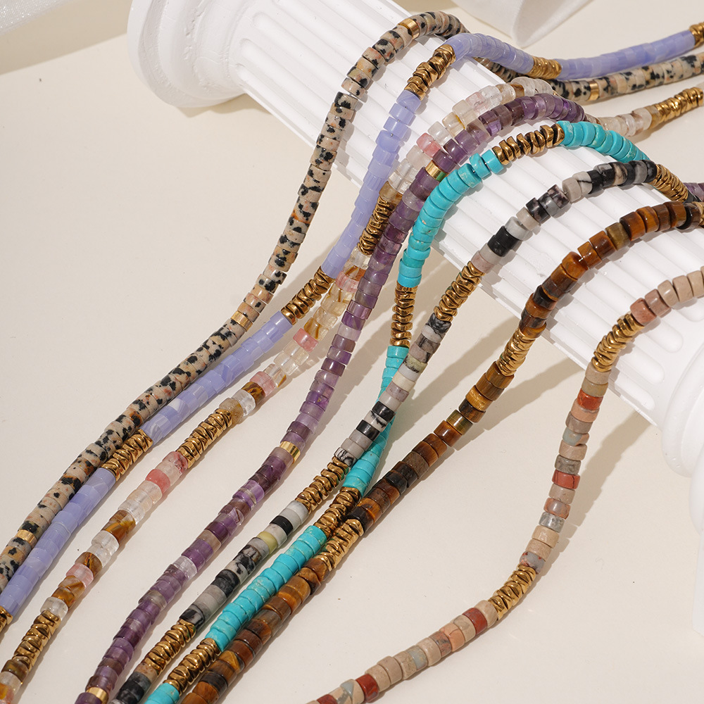 Bohemian Natural Stone Beads Women's Beaded Necklaces Picture3